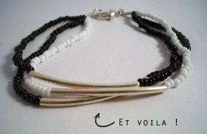 Bracelet noir et blanc