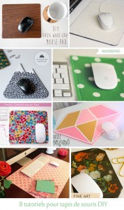 8 inspirations tapis de souris DIY