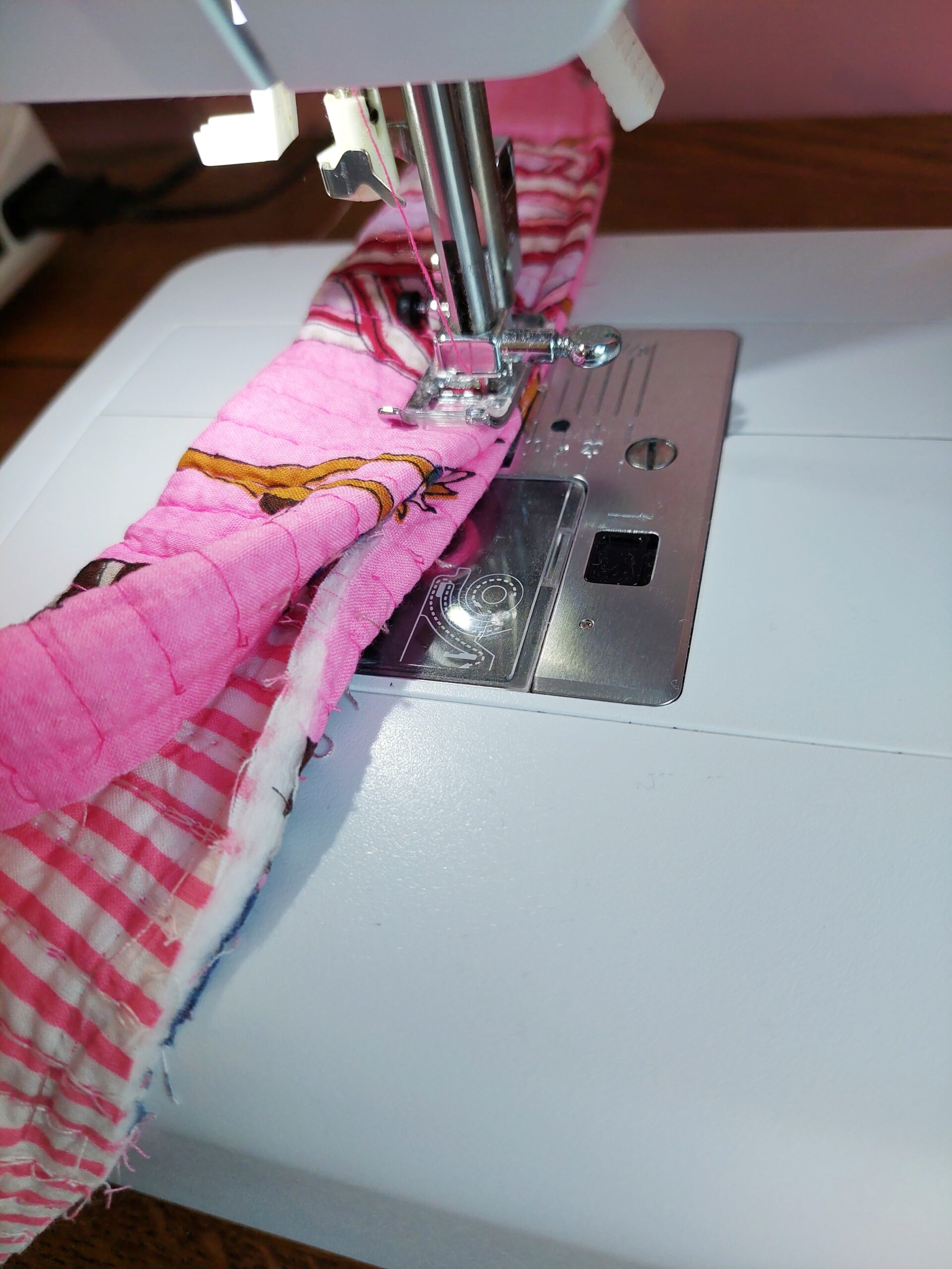 Couture à la machine de la ceinture